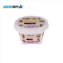 IML 8 Unzen Großhandel Plastik PP Mousse Cup Food Grade pp Backround -Mousse -Kuchen -Dessert Tasse mit Deckel